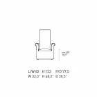 Lounge Armchair Upholstered in Black and White Velvet Made in Italy - Gedda Viadurini