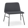 High Quality Lounge Armchair in Fabric and Metal Made in Italy - Molde