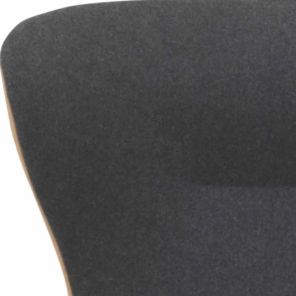 Swivel Lounge Armchair in Leather and Metal Made in Italy - Butterfly Viadurini