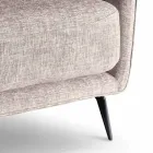 Lounge Armchair in Fabric with Metal Feet Made in Italy - Cherry Viadurini