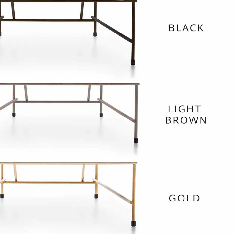 Fabric Lounge Armchair with Metal Structure Made in Italy - Manila Viadurini