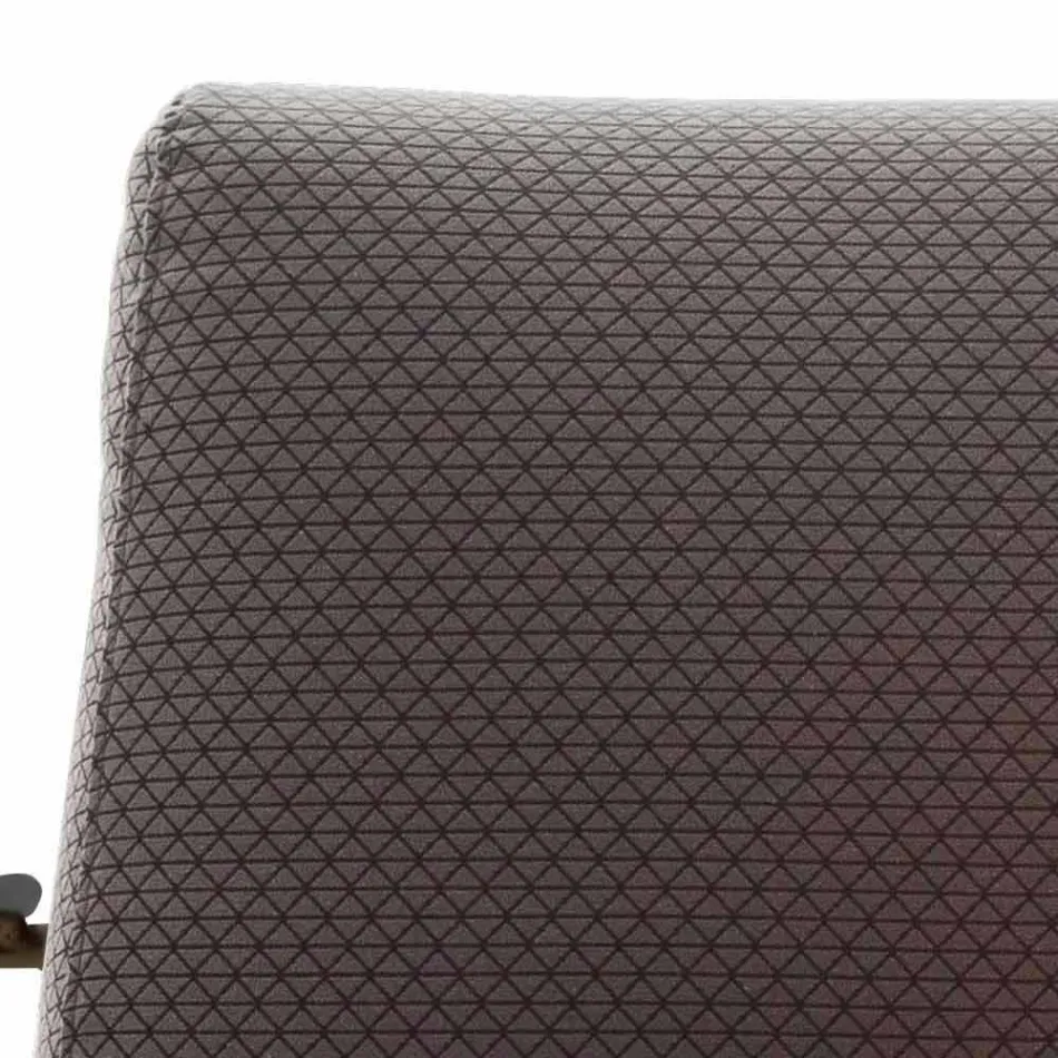 Fabric Lounge Armchair with Metal Structure Made in Italy - Manila Viadurini