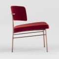 Lounge Armchair in Velvet with Metal Structure Made in Italy - Alaska