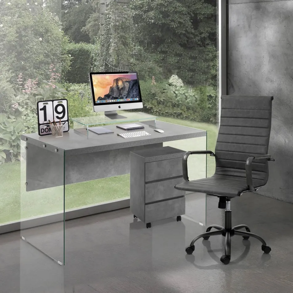 Office Armchair with High or Low Backrest - Rubidio Viadurini