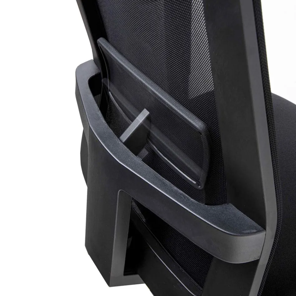 Swivel Office Armchair with Petrol Lift in Technical Fabric and Mesh - Office Viadurini