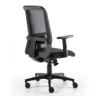 Swivel Office Armchair with Petrol Lift in Technical Fabric and Mesh - Office Viadurini