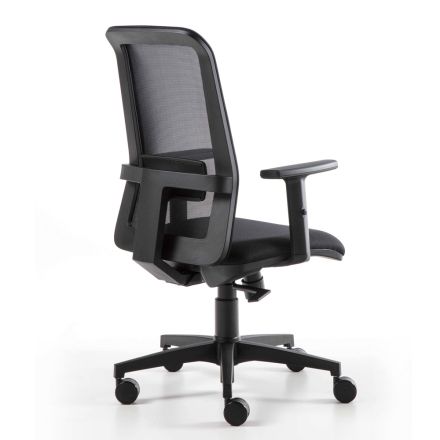 Swivel Office Armchair with Petrol Lift in Technical Fabric and Mesh - Office Viadurini