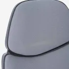 Adjustable Swivel Office Chair in Steel and Polyester - Luigio Viadurini