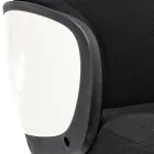 Adjustable Swivel Office Chair in Steel and Polyester - Luigio Viadurini