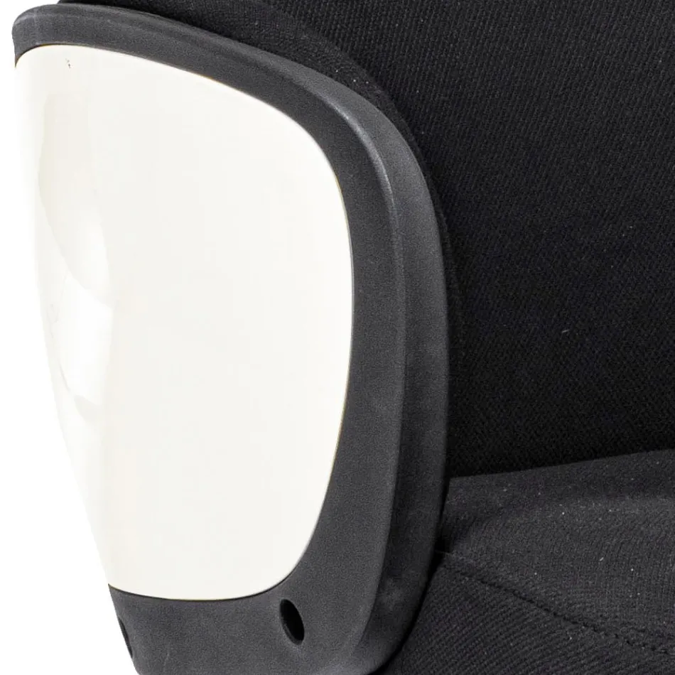 Adjustable Swivel Office Chair in Steel and Polyester - Luigio Viadurini