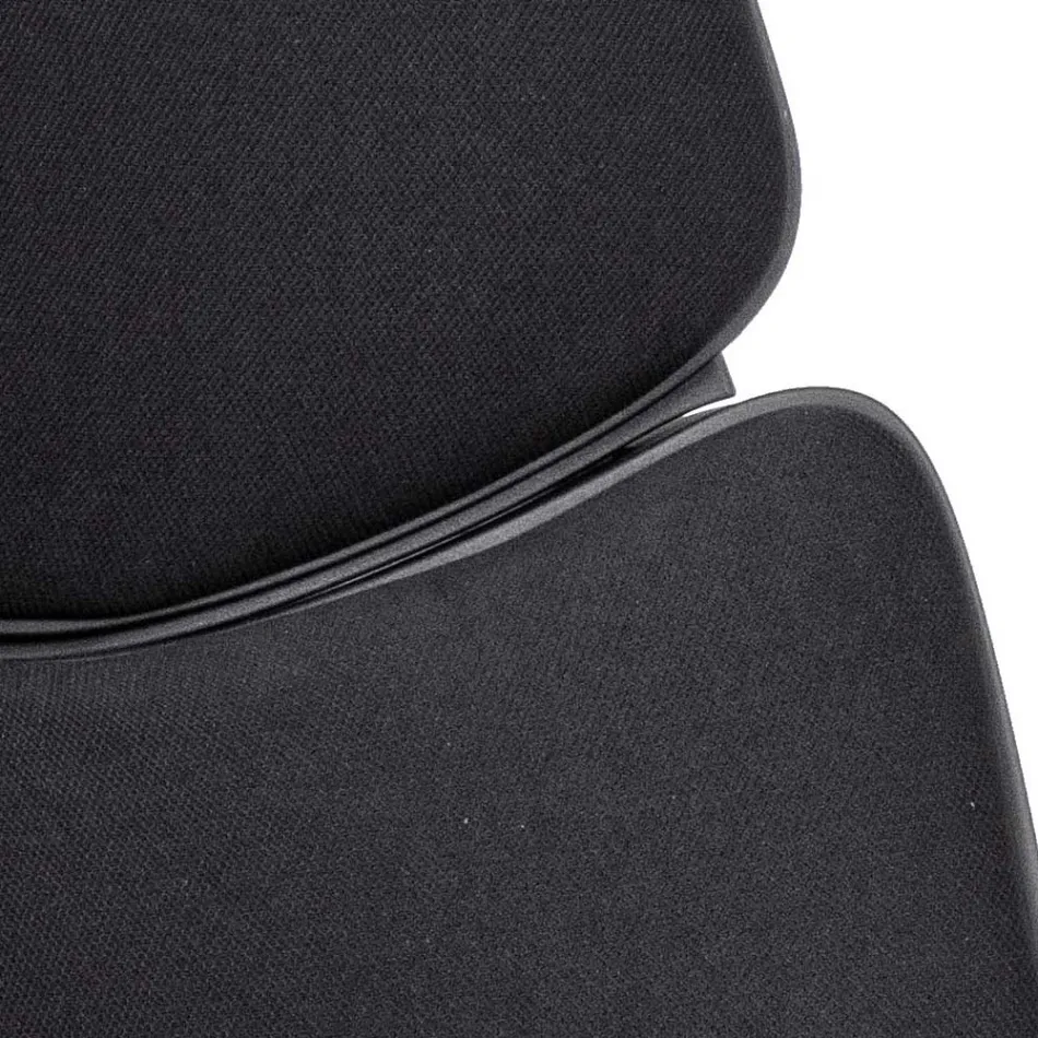 Adjustable Swivel Office Chair in Steel and Polyester - Luigio Viadurini