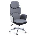 Adjustable Swivel Office Chair in Steel and Polyester - Luigio