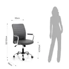 Leather Office Armchair and Adjustable Petrol Lift - Radon Viadurini