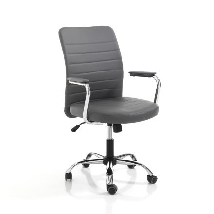 Leather Office Armchair and Adjustable Petrol Lift - Radon Viadurini