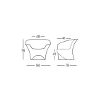 Outdoor Design Armchair in Matt or Lacquered Polyethylene Made in Italy - Conda Viadurini