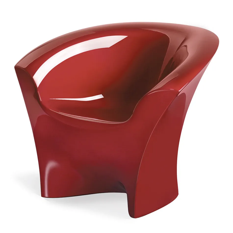 Outdoor Design Armchair in Matt or Lacquered Polyethylene Made in Italy - Conda Viadurini