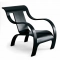 Design Armchair in Black Plywood or Birch Finish Made in Italy - Galatea