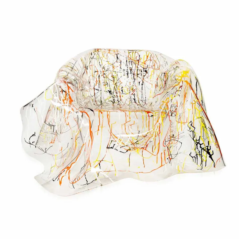 Contemporary design armchair in multicolor plexiglass Paris, made in Italy Viadurini