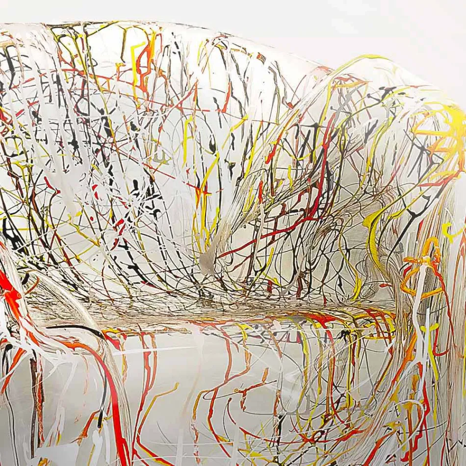 Contemporary design armchair in multicolor plexiglass Paris, made in Italy Viadurini