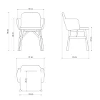 High Quality Armchair with Velvet or Fabric Seat Made in Italy - Molde Viadurini