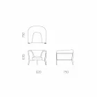 Modern and Made in Italy Design Armchair for Outdoor or Indoor - Carminio1 Viadurini