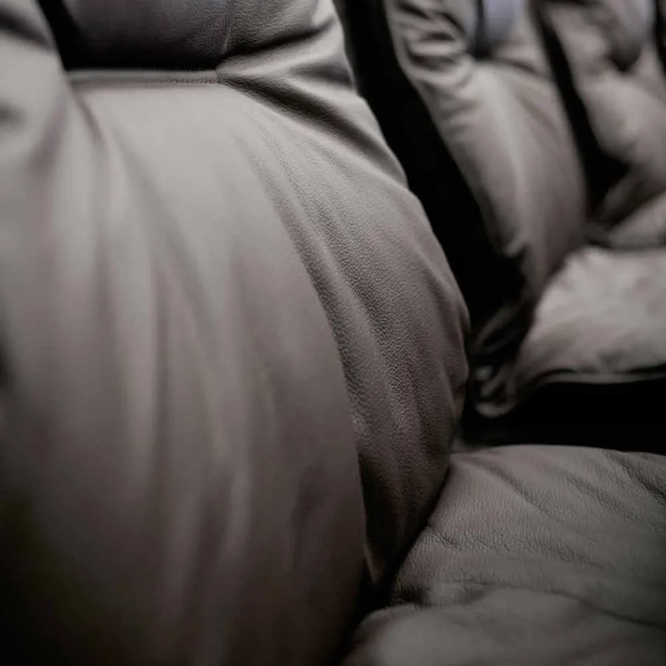 Directional design leatherette armchair made in Italy Gemma Viadurini