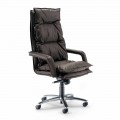 Executive design faux leather armchair, made in Italy, Gemma