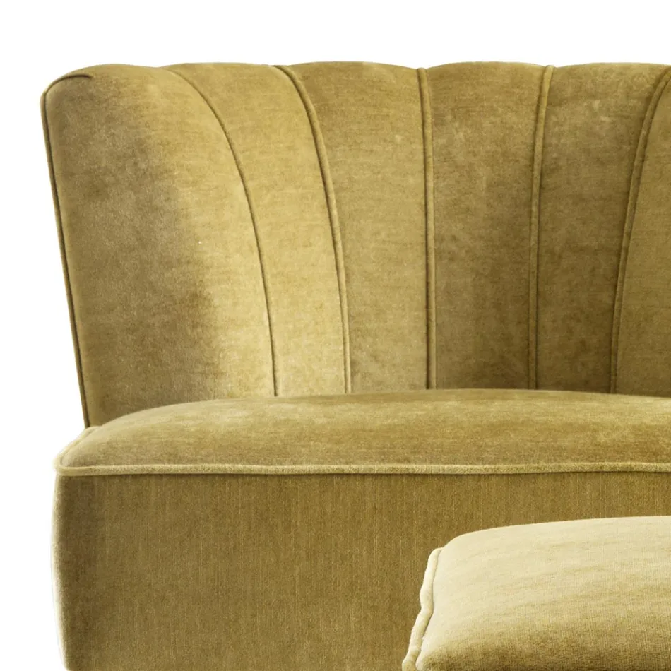 Design armchair in padded fabric Grilli Kipling made in Italy Viadurini