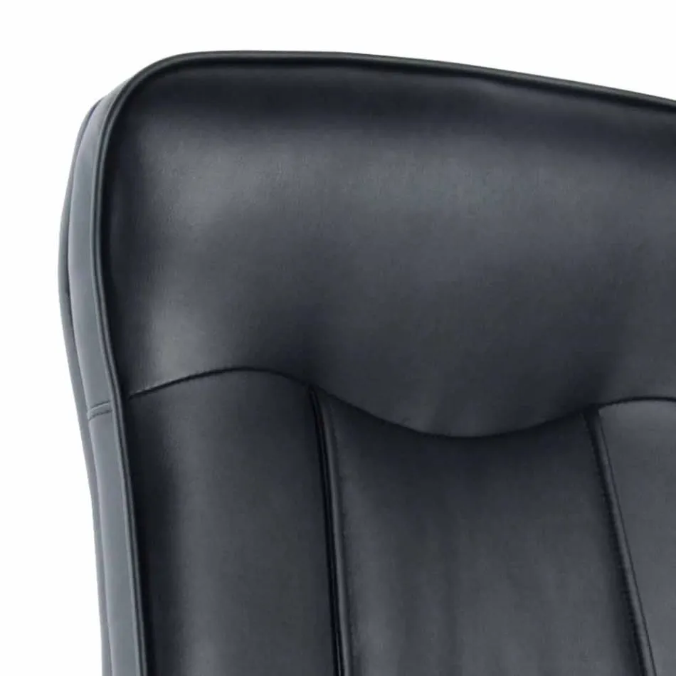 Directional Office Swivel Armchair Leather Seats and Metal Base - Virone Viadurini