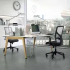 Executive high-back office armchair made in Italy Amelie Viadurini