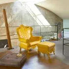 Colored elegant armchair Slide Queen Of Love polyethylene made in Italy Viadurini