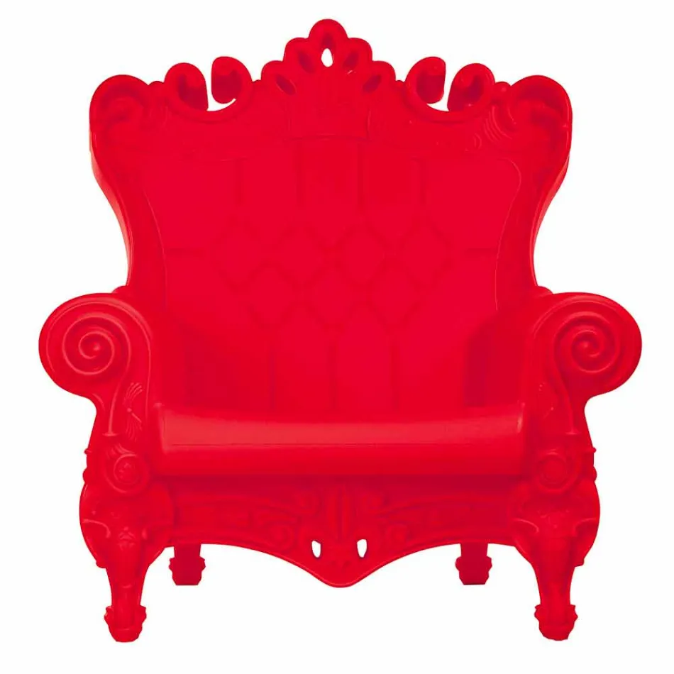 Colored elegant armchair Slide Queen Of Love polyethylene made in Italy Viadurini