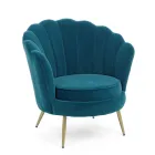 Elegant Upholstered Lounge Armchair Velvet Effect 3 Finishes - Geppy Viadurini