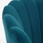 Elegant Upholstered Lounge Armchair Velvet Effect 3 Finishes - Geppy Viadurini