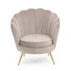 Elegant Upholstered Lounge Armchair Velvet Effect 3 Finishes - Geppy Viadurini