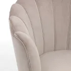 Elegant Upholstered Lounge Armchair Velvet Effect 3 Finishes - Geppy Viadurini