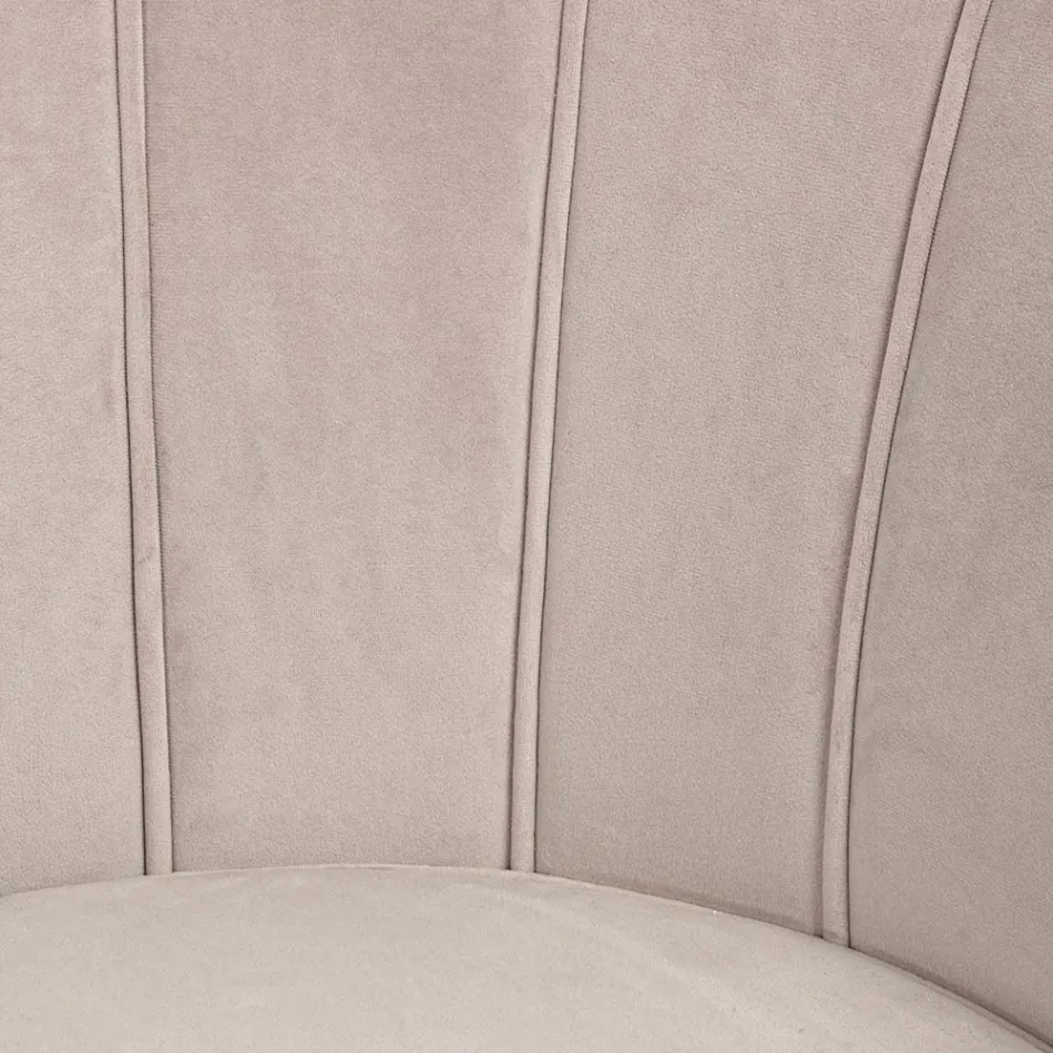 Elegant Upholstered Lounge Armchair Velvet Effect 3 Finishes - Geppy Viadurini