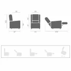 Electric Armchair with Lift & Relax Functions with 2 Motors Made in Italy - Marlene Viadurini