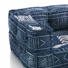 Ethnic Lounge Armchair in Patchwork Fabric and Velvet - Fibre Viadurini