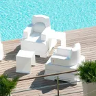 Floating armchair Trona white design Luxury, made in Italy Viadurini