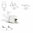 Dual motor swivel armchair Cassia, modern design made in Italy Viadurini