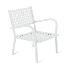 Stackable Garden Armchair in Steel Made in Italy 2 Pieces - Aberdeen Viadurini