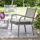 Stackable Garden Armchair in Steel Made in Italy 2 Pieces - Aberdeen Viadurini