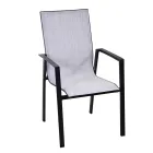 Stackable Garden Chair in Textilene and Aluminium - Foglio Viadurini