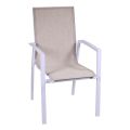 Stackable Garden Chair in Textilene and Aluminium - Foglio