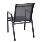 Aluminium and Textilene Armchair with Polywood Armrests - Diary Viadurini