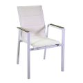 Armchair in Aluminium and Textilene with Insert in the Armrests in HPL - Righello