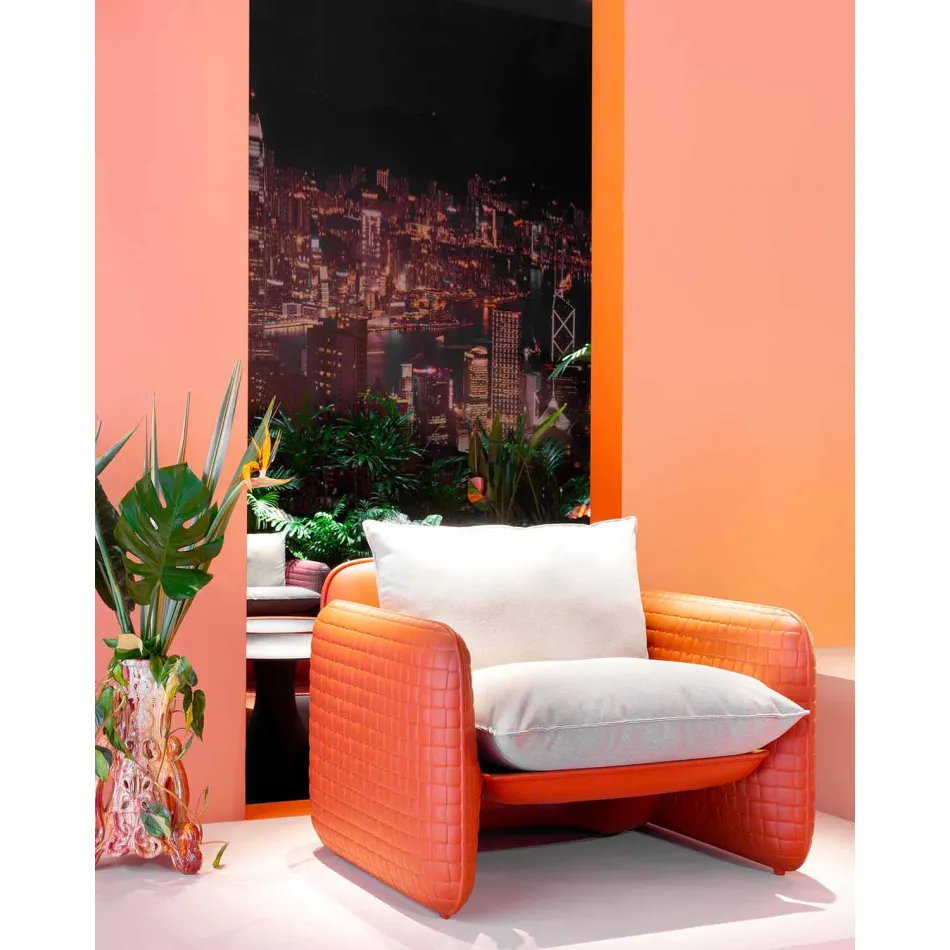 Lounge Chair with Waterproof Cushions, for Outdoor - Mara Slide Viadurini