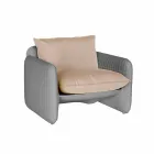 Lounge Chair with Waterproof Cushions, for Outdoor - Mara Slide Viadurini