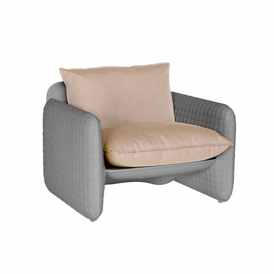 Lounge Chair with Waterproof Cushions, for Outdoor - Mara Slide Viadurini